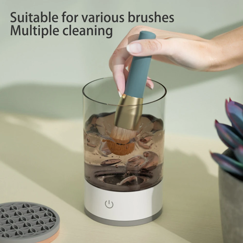 Electric Makeup Brush Cleaner Makeup Brush with Clean Mat Automatic Cosmetic Brush Cleaner Makeup Brush Tools