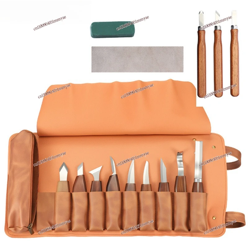 Handmade engraving knife DIY wood cutting knife scimitar digging spoon engraving knife set
