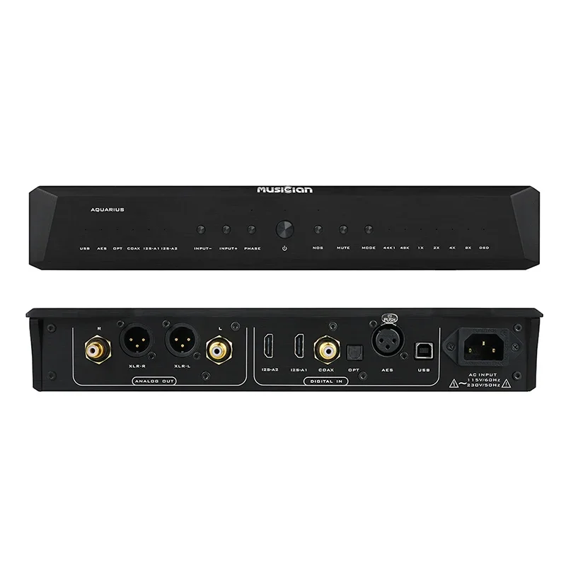 MUSICIAN Aquarius R2R DAC Clássico CNC Corpo R2R Matriz DAC Ture Balance 32bit XLR Saída I2s Entrada Áudio Digital ALTERA Decodificador