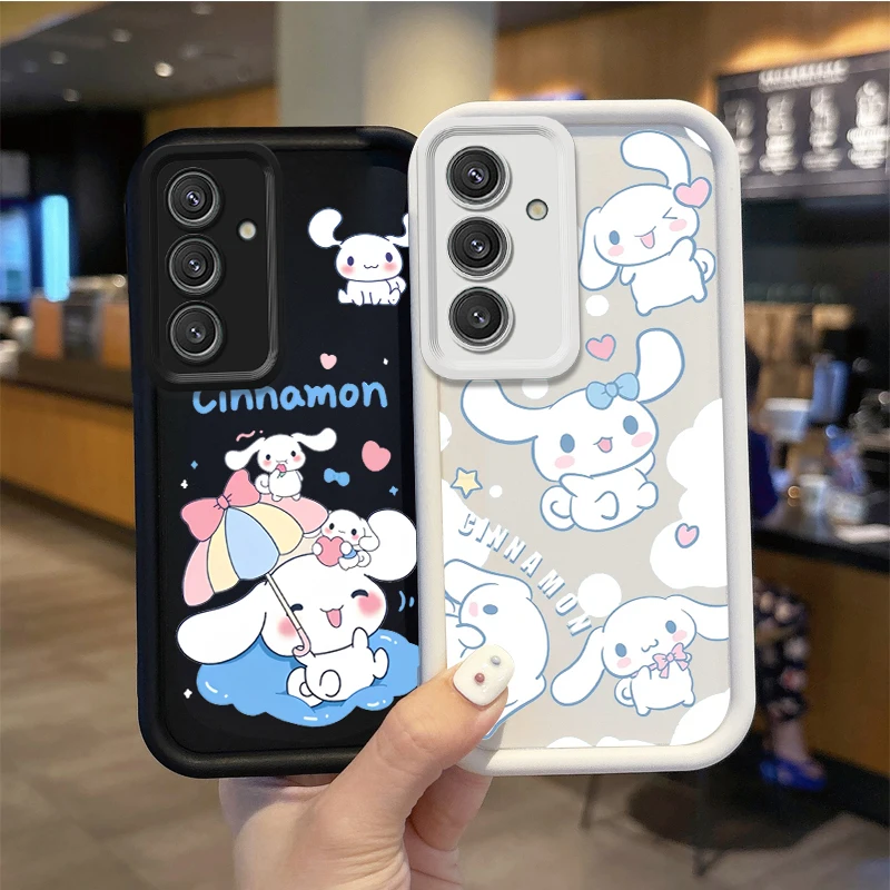 Cute Sanrio Cinnamoroll Phone Case for Samsung Galaxy A35 A34 A33 A32 5G A31 A30 A24 A23 A22 A16 A12 A06 A03 M55 Dustproof Cover