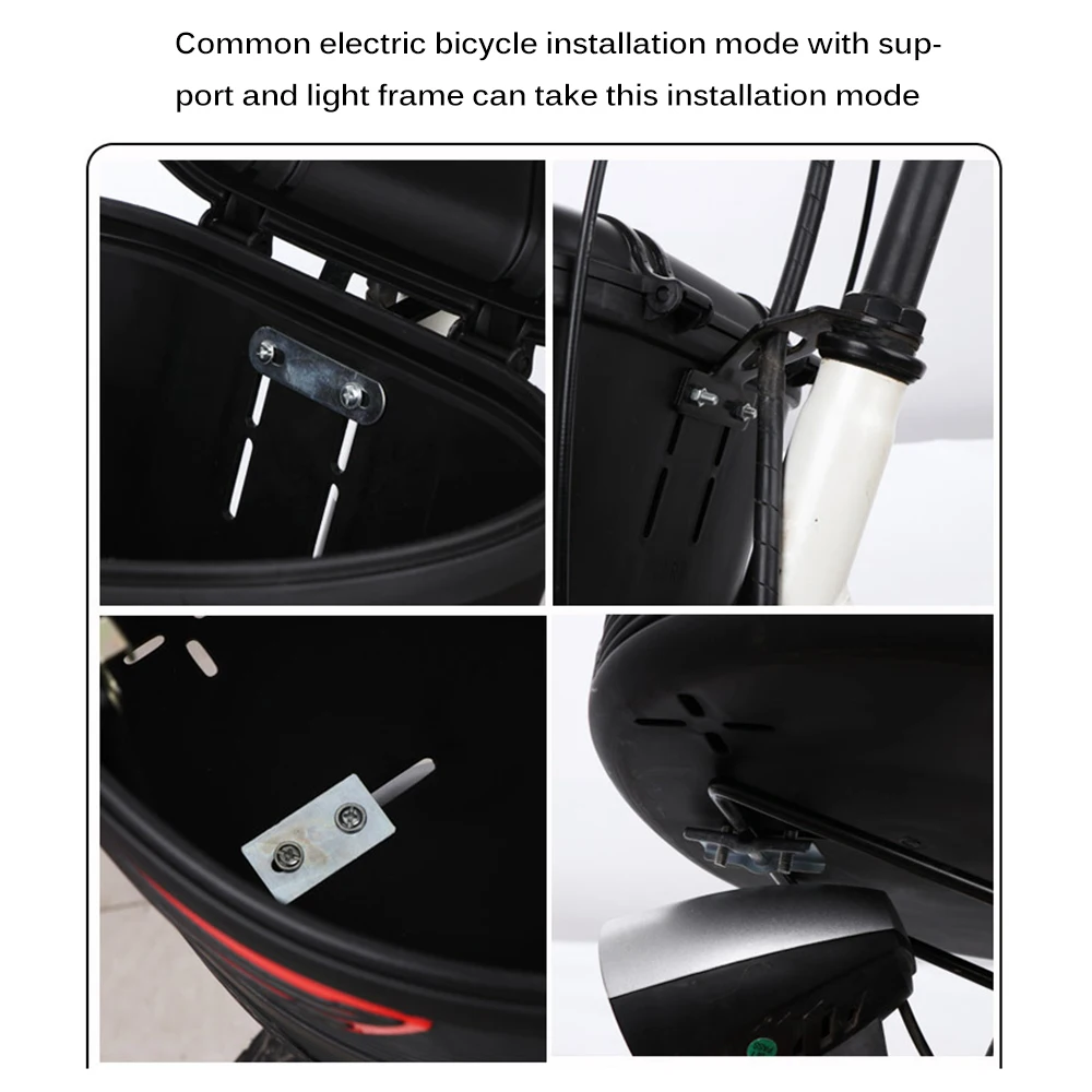 Front Storage Bag Case Carrying Basket Plastic Basket Cloth Lining Lock For Xiaomi M365 Electric Scooter Bicycle E-Bike