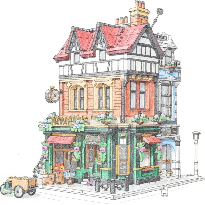 

2025 New street view building model assembly technology building block series toys children adult Christmas gifts