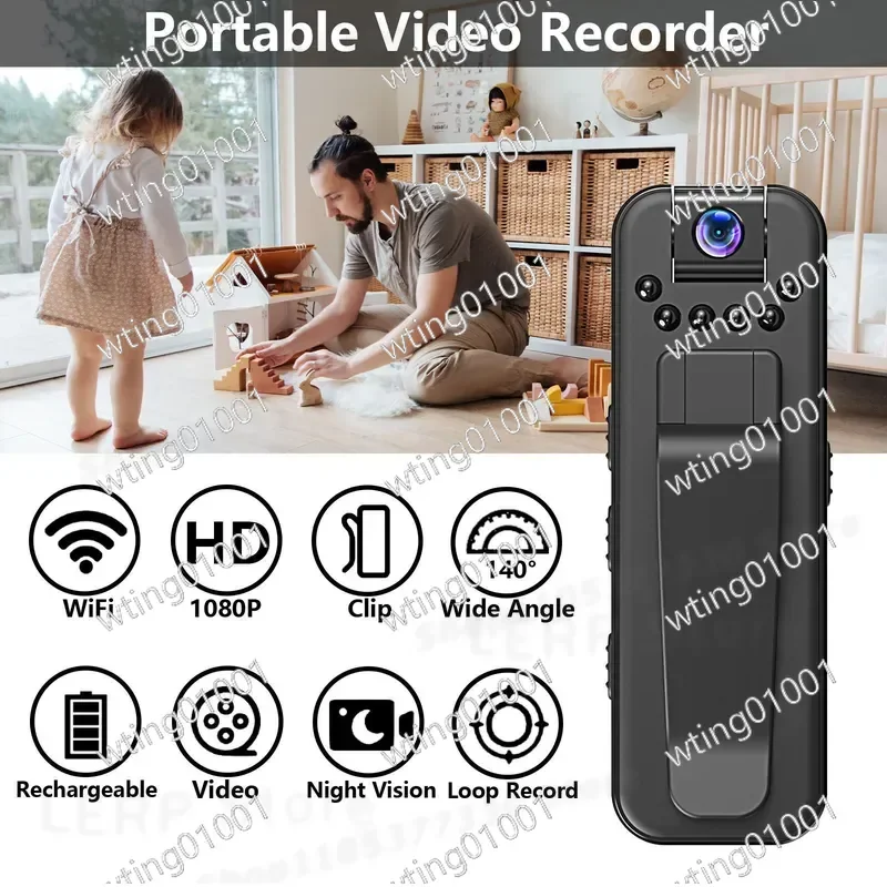 for L7 Portable WiFi Voice Recorder 1080P HD Video Audio Recording Device for Outdoor Conference Meeting Pocket Size
