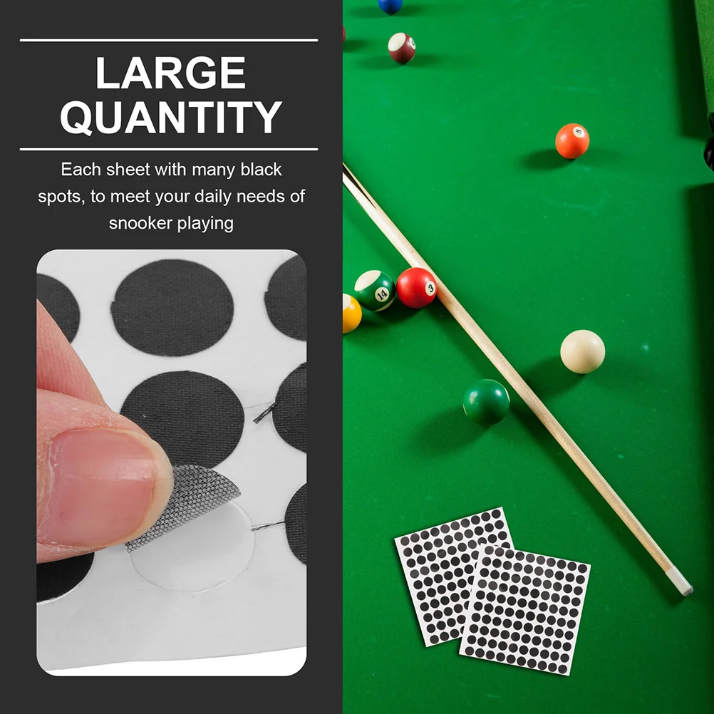 

3pcs Pool Round Black Snooker Spots Self-Adhesive Billiard Marking Spots For Billiards Table Woven Cloth Stickers