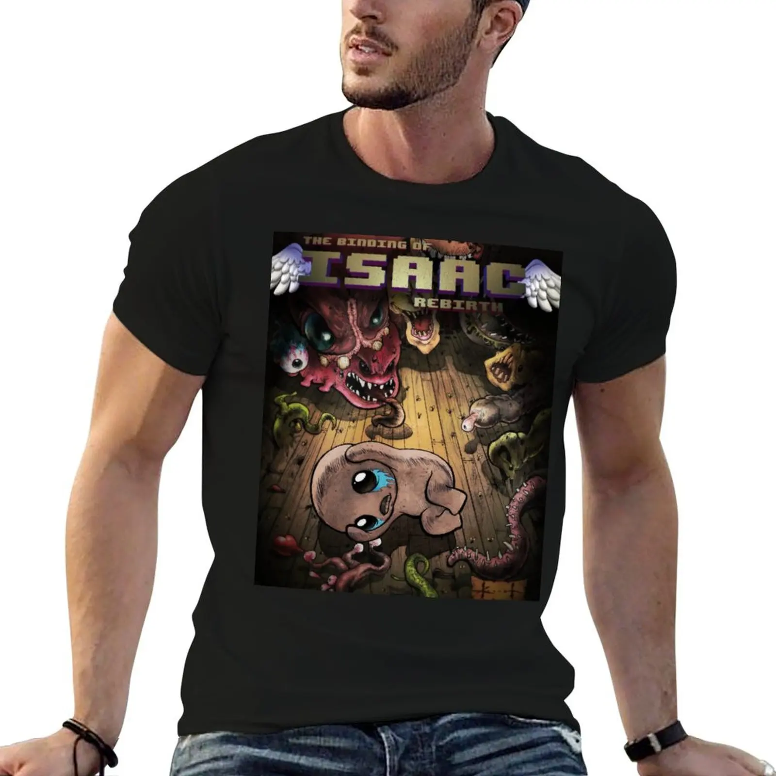 Binding of Isaac game cover T-Shirt Street Art Print Tee Shirt