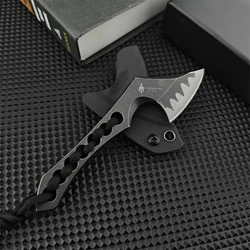 Portable small axe, multifunctional survival small axe, D2 blade outdoor camping hiking hunting small axe With scabbard