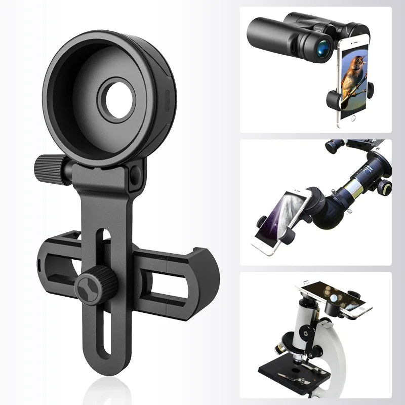 Upgrade Telescope Phone Adapter Universal Cell Phone Mount For Binoculars, Monocular, Microscope, Spotting Scope, Telescope Clip