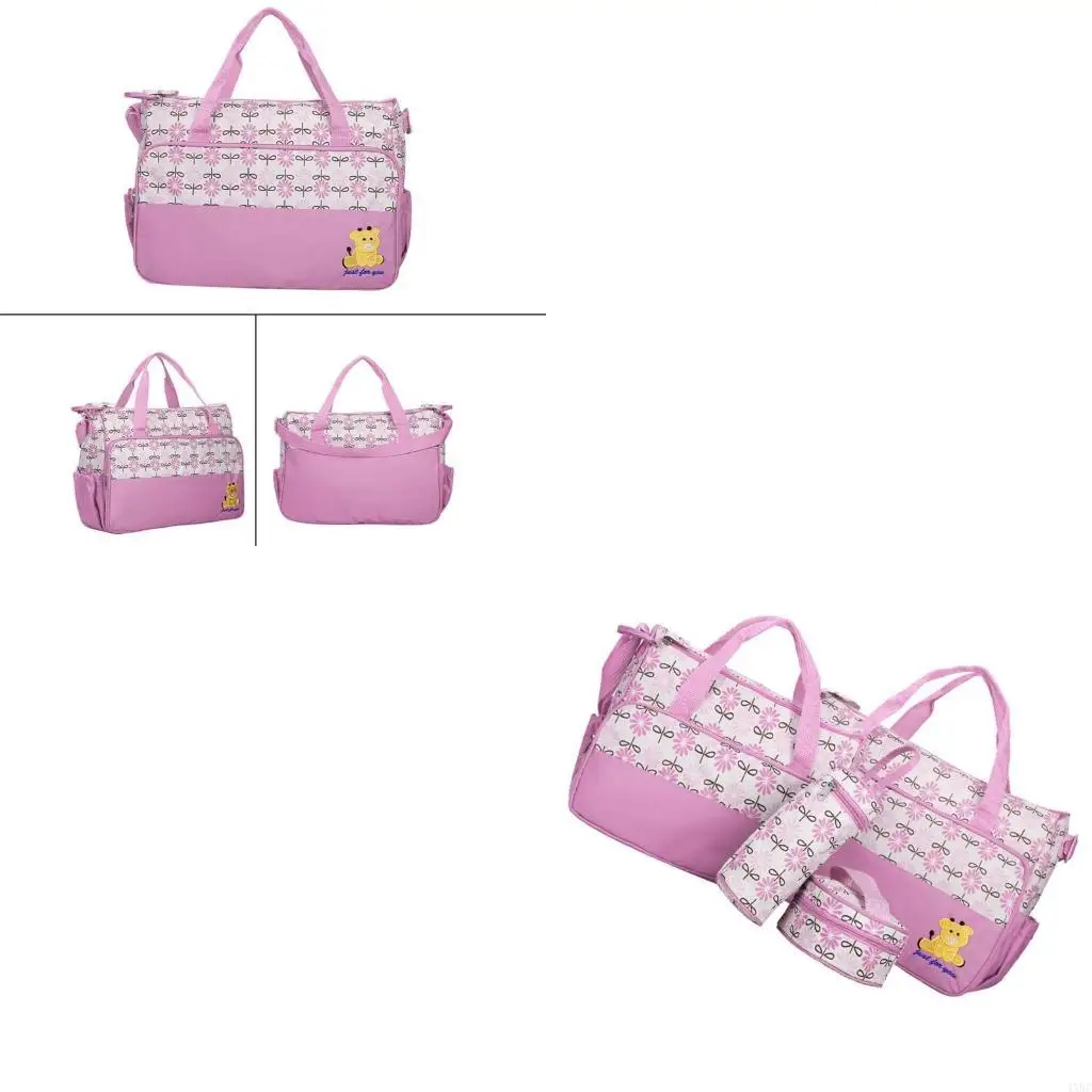 Pack of 5pcs Maternity Bag Diaper Organsier Case Handbag with Large Capacity 4XBC