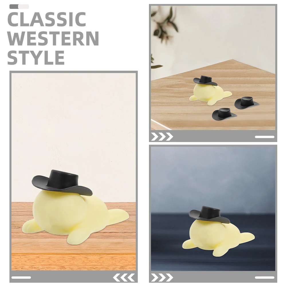 30 stuks mini cowboyhoeden kleine plastic kleine westerse stijl hoeden voor doe-het-zelf ambachten feestdecoraties miniatuur cowboy caps