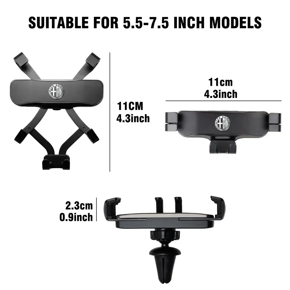 Hub Caps 1pc Car Air Vent Phone Holder Mount Cell Phone Holder For IPhone 13 12 Xiaomi GPS Stand For Alfa Romeo 159 Giulietta Ac