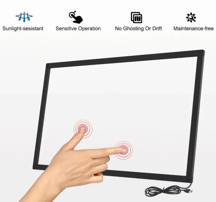 EE 43 Inch  40-Point IR Touch Screen Cable Harness & Wide Temp Range for Outdoor Open-Air Market Promotional Displays
