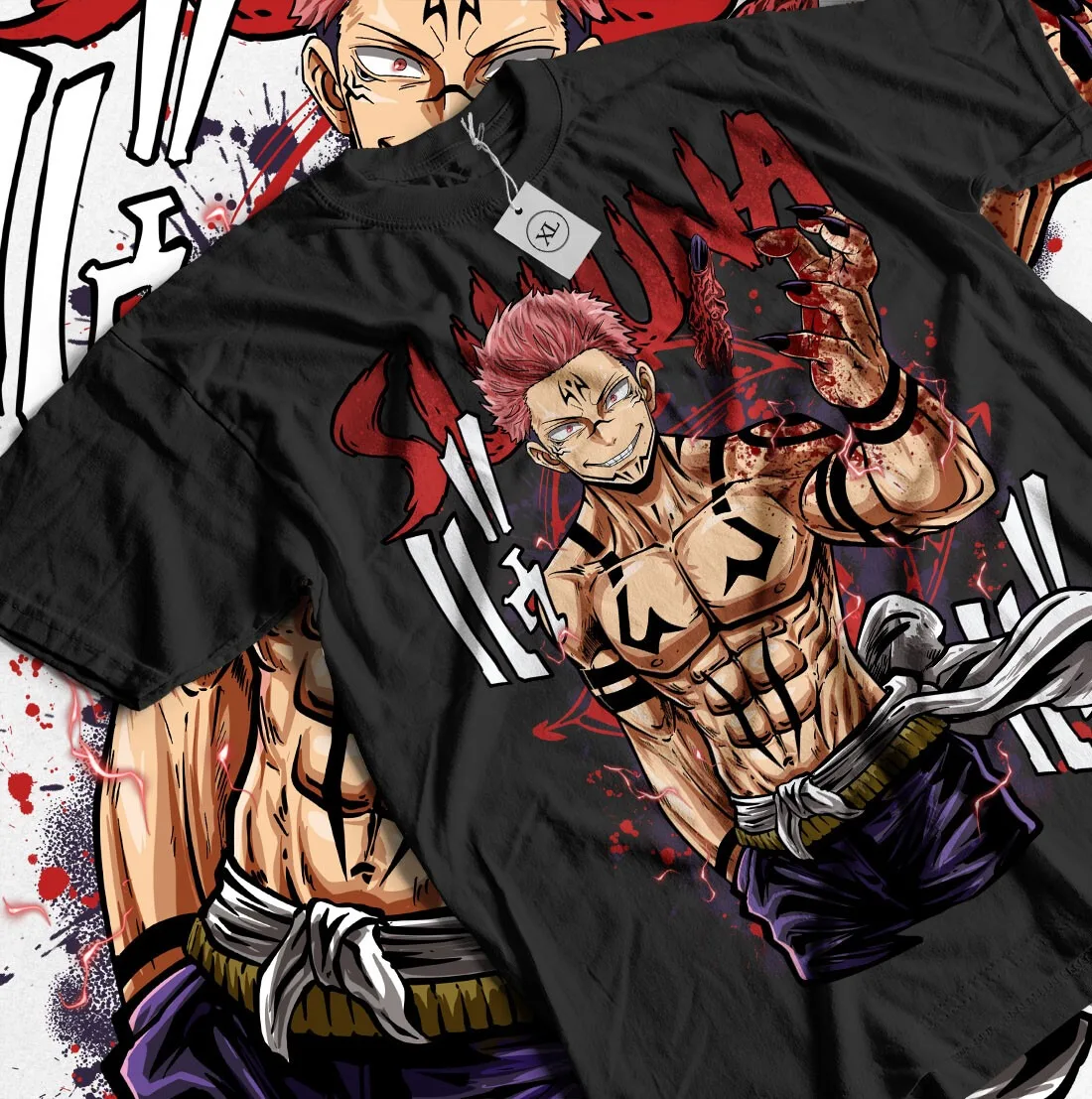 2026 Sommer Jujutsu Kaisen Anime Ryomen Sukuna Bedrucktes Lockeres Kurzarm-T-Shirt aus Reiner Baumwolle für Kinder Trendiges Unisex Casual Y2k