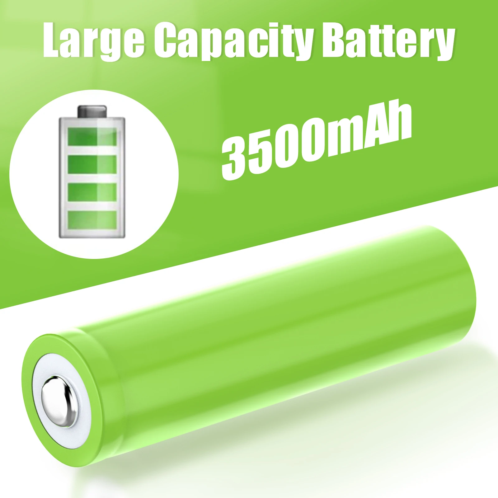 New 18650 3500mAh 3,7V Li-ion lithium battery Rechargeable Batteries High Capacity for flashlight alarm clock