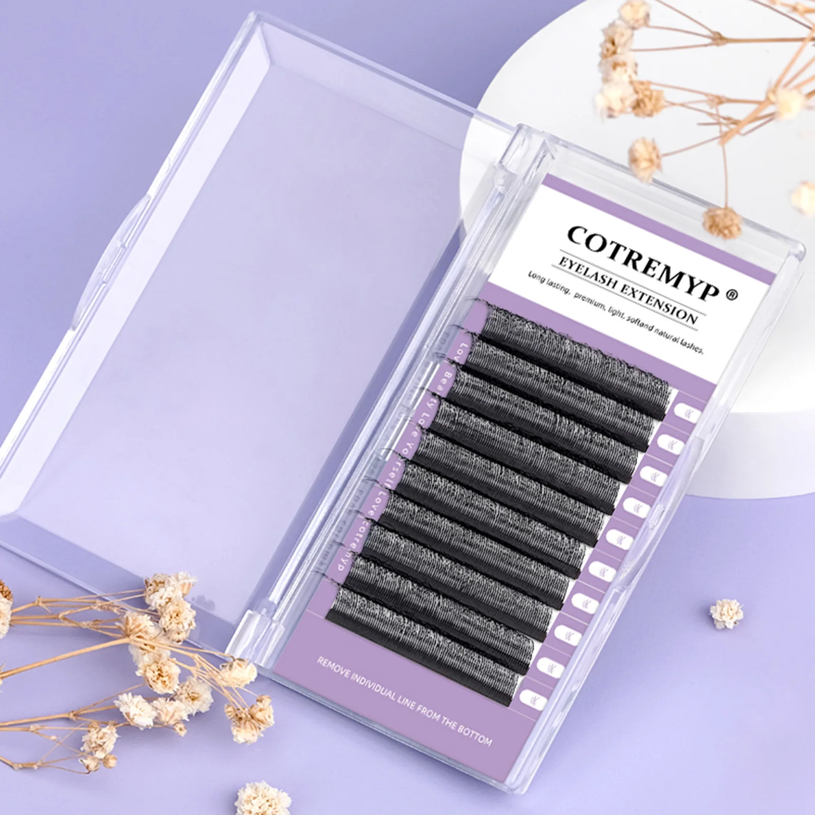 New Hot Individual False Eyelashes Grafted Lashes Easy to Use Realistic Look Lash Extension Kit for Women and Girls Cosmetic