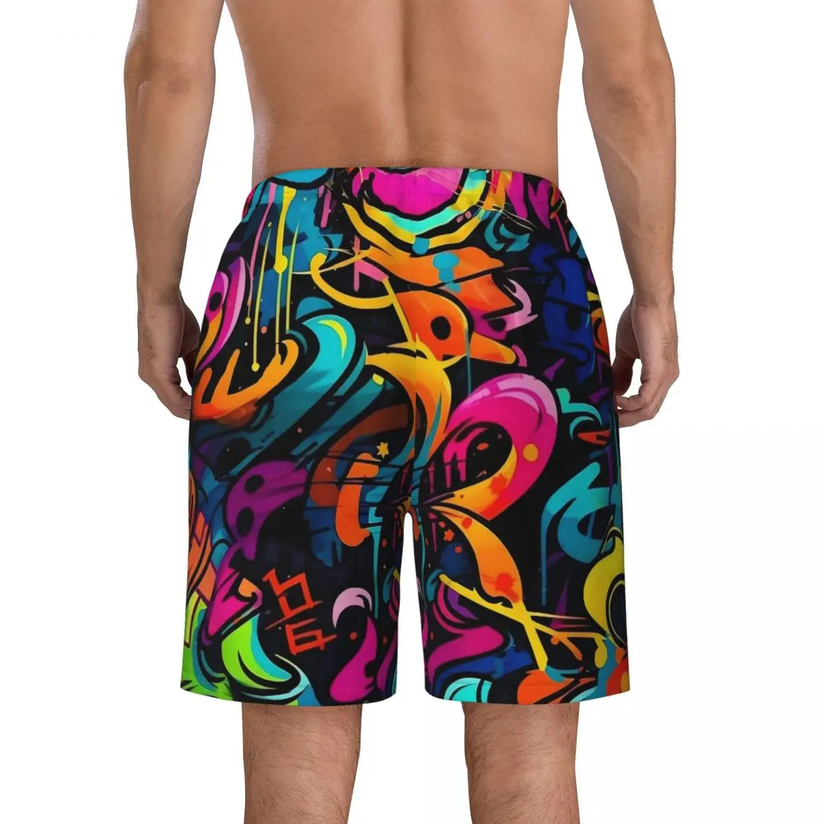 Pantalones cortos de tablero coloridos para hombre, bañadores de playa Retro, arte abstracto, secado rápido, gran oferta, Y2K