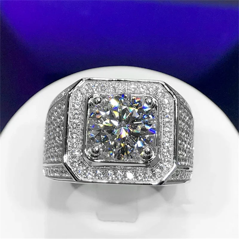Luxury Rings For Men and Women 925 Sterling Silver Fine Jewelry Wedding Cubic Zirconia Ring Accessories Drop Shipping