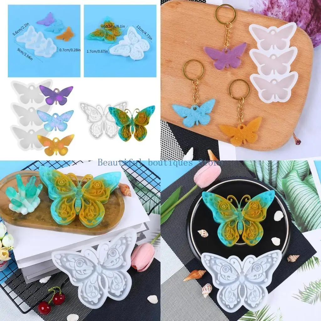 U4LF Diy Crystal Epoxy Mold Earrings Jewelry Mold Hanging Pendant Decoration Mold