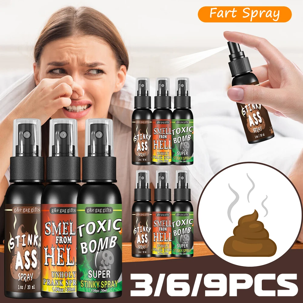30ml Poop Spray Creative Liquid Fart Gag Prank Joke Spray Funny Halloween Toy Stink Bombs Extra Strong Smelly Stinky Gas Spray