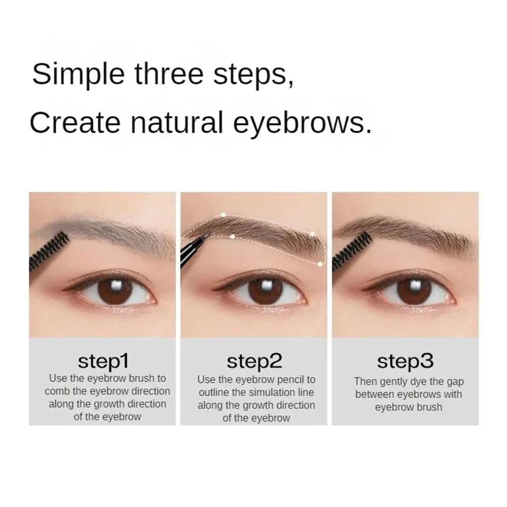 Nouveau crayon à sourcils à l'eau naturelle, résistant à la sueur, imperméable, durable, maquillage, pas facile à dégarer, crayon à sourcils binaire