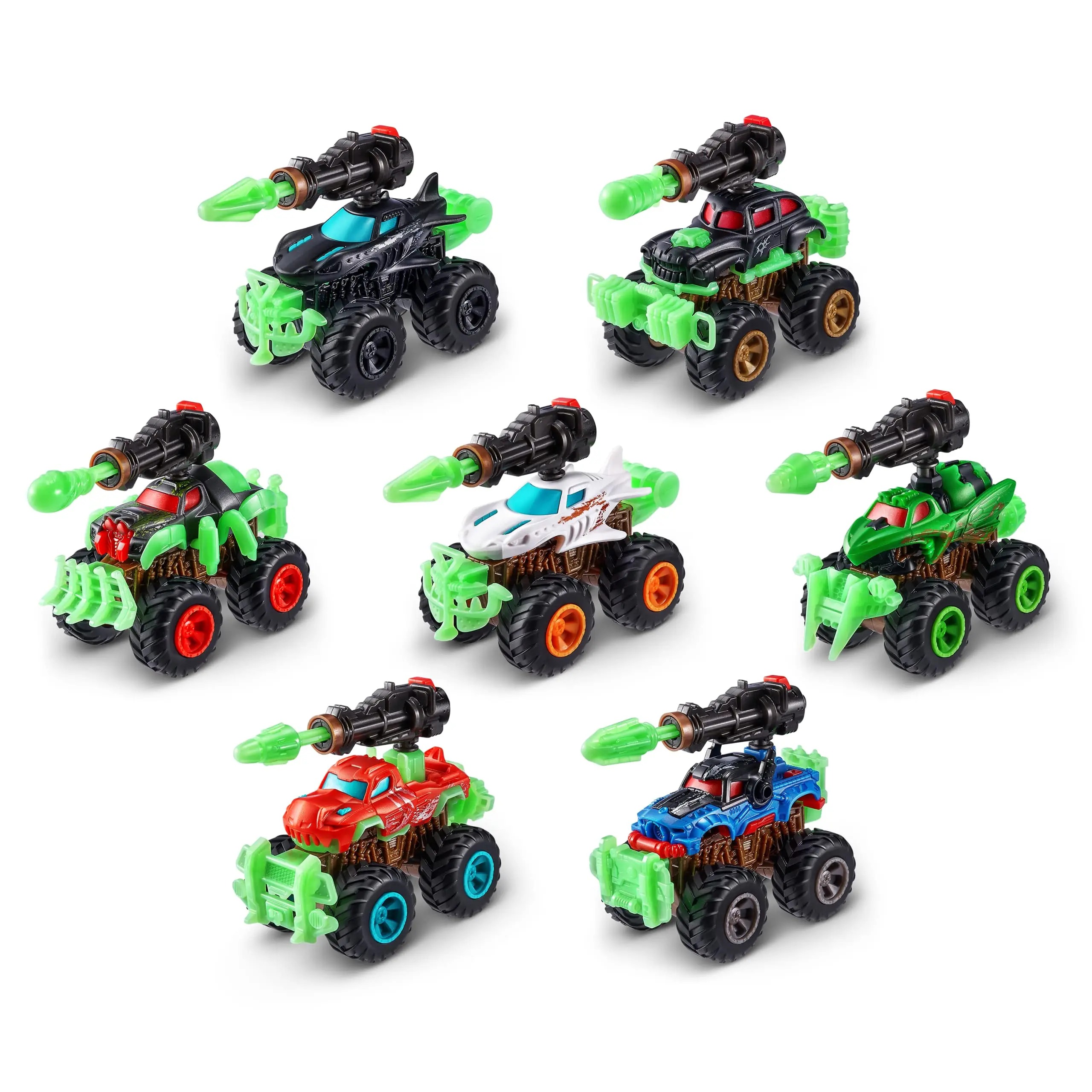 ZURU 5 Surprise Monster Trucks Glow Riders Series 2 Mystery Collectible Capsule Ball Collectible Toys Holiday Gifts for Children