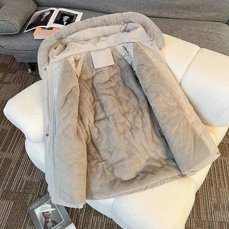 

Short Down Cotton Jacket for Women Overcoming 2025 New Cotton Jacket Winter Korean Version Jacket Loose and Plush Thick Cotto