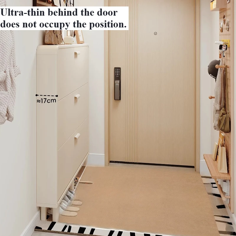 White Indoor Shoe Rack Modern Entryway Hallway Ultra Thin Shoe Rack Save Space Narrow Articulos Para El Hogar Furniture