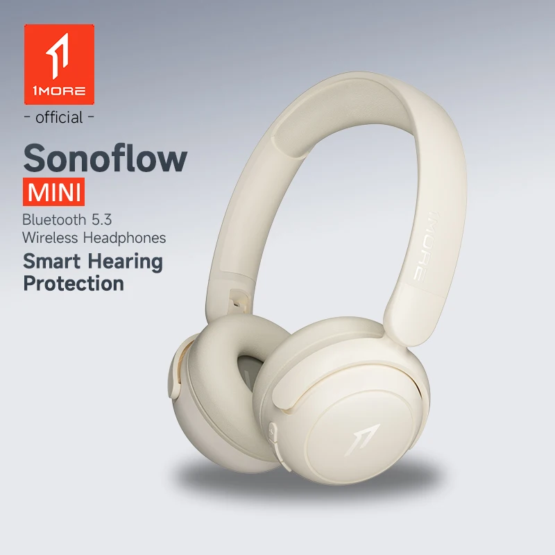 

1More HQ20 SonoFlow MINI Hearing Protection Wireless Bluetooth 5.3 On-Ear Headphone 65H Playtime Quick Charge Headset