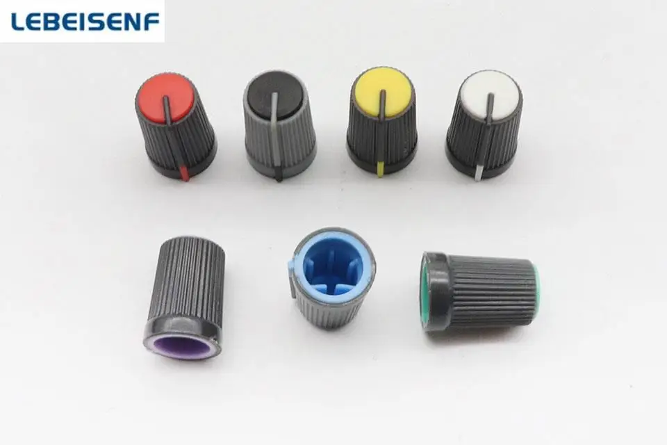 14pcs Soundcraft mixer half axle potentiometer knob cap / red yellow blue green purple white black 270 degrees audio light knob