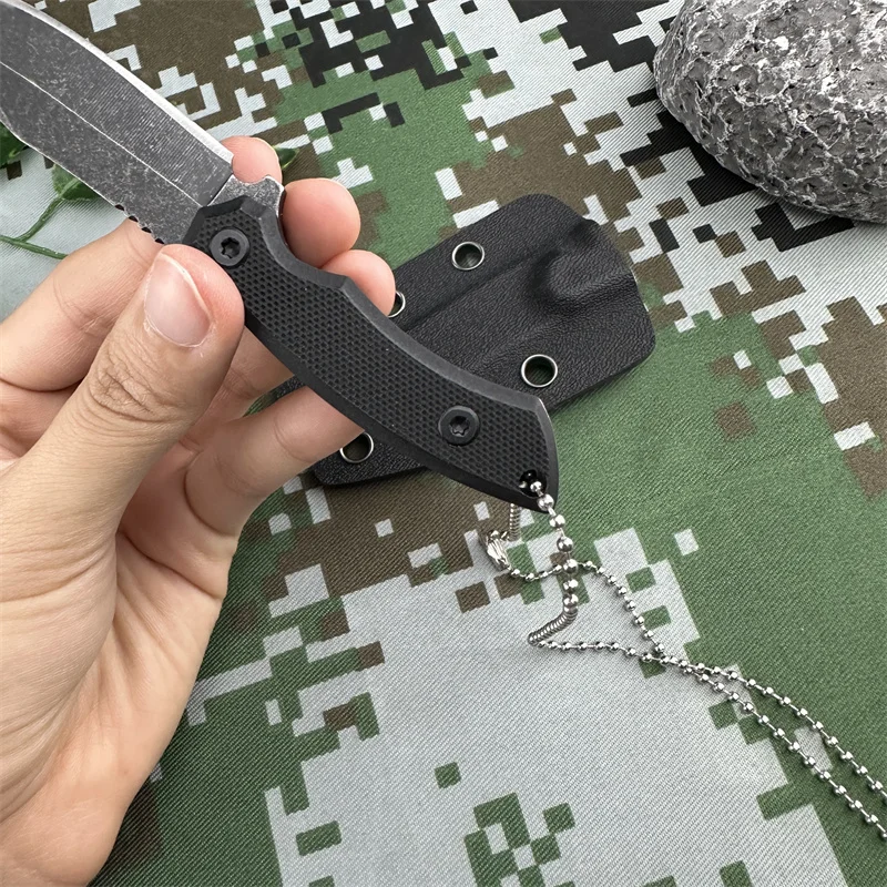 Xiao Kunlun-cuchillo con mango 8Cr13Mov G10, para acampar al aire libre, senderismo, supervivencia, portátil, EDC, cuchillo de bolsillo, regalo para hombre