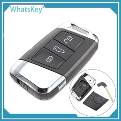 WhatsKey 3 pulsanti Keyless Smart Remote Car Key Shell fob Case per Volkswagen Passat B8 VW Magotan B8 Skoda A7 Variant 2016-2019