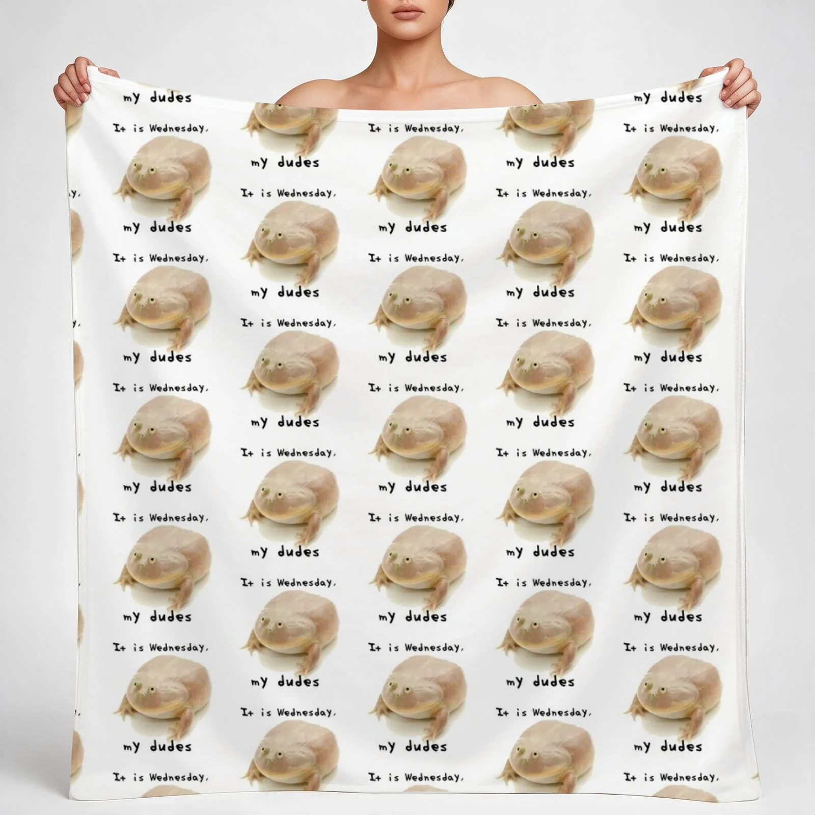 It is Wednesday, My Dudes Throw Blanket couch cozy soft plush fuzzy picnic outdoor blanket
