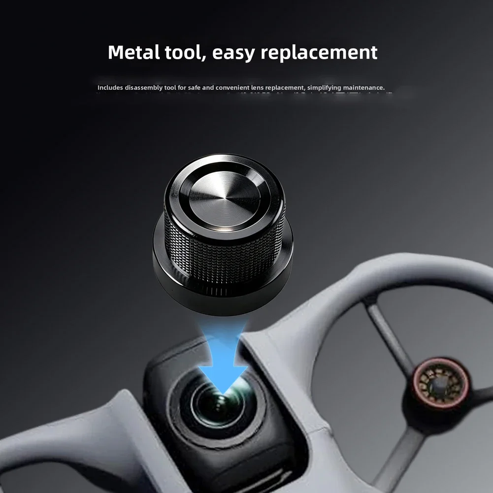 High Definition Glass Lens For DJI Avata 360 Panoramic Camera Repair Part Black Replacement Accessory Tool