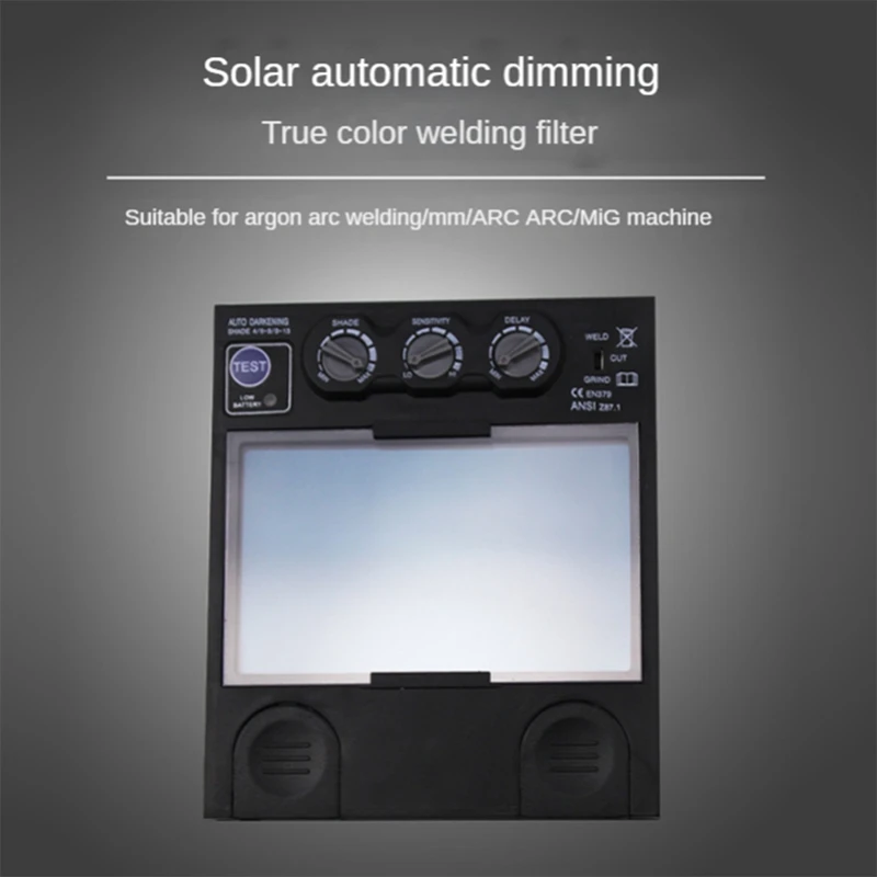 Welding Lens Solar Automatic LCD Dimming Welding Helmet Filter Goggles Welding Lens Panel Replacement Filter