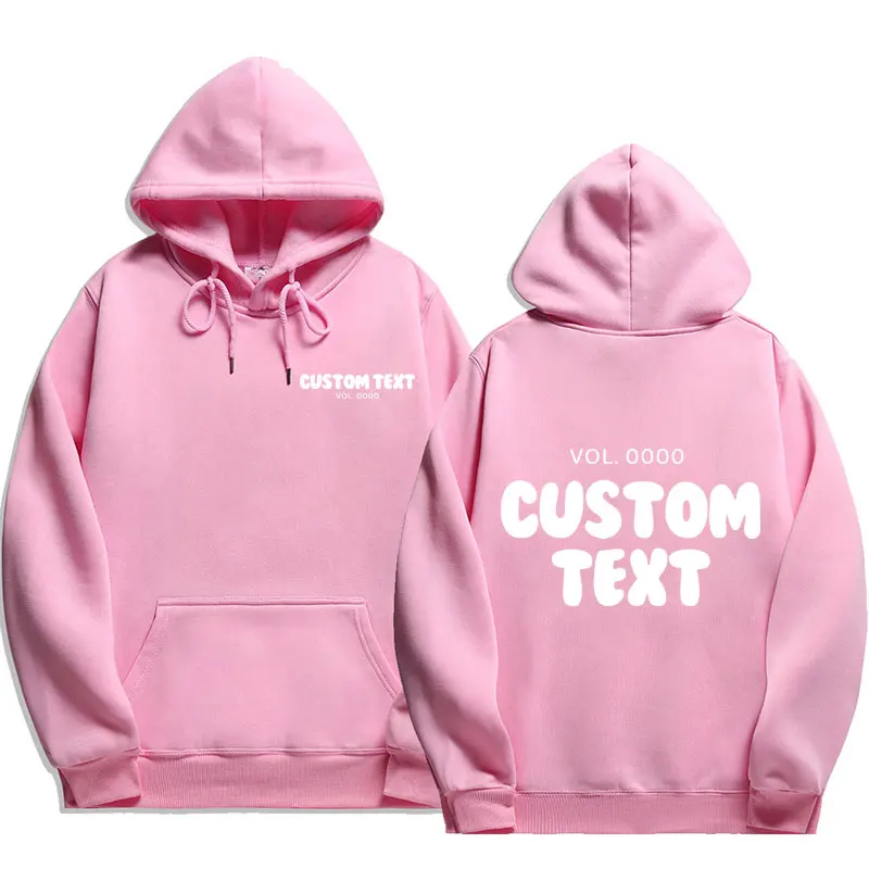 Custom text Hoodies Men Fashion Long Sleeve Sweatshirts men Cool Casual Harajuku Streetwear Pullovers y2k