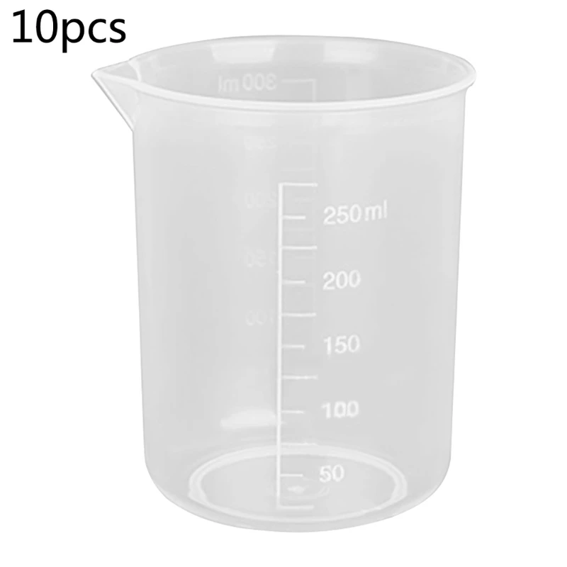 10 шт. многоразовые пластиковые мерные стаканчики, стаканчики для разлива пищевых продуктов 50 мл/100 мл/150 мл/250 мл для для
