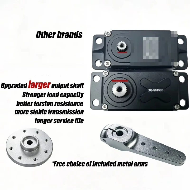 XQ POWER 150KG 180KG High Torque Heavy Servo Metal Waterproof Brushless RC Robot Arm Servo Motor S9150D Customizable Bus Servo