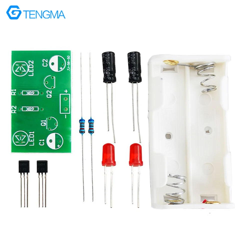 Simple Flash Circuit Multi-Harmonic Oscillation DIY Welding Kit Electronic Experiment Training Assembly Parts