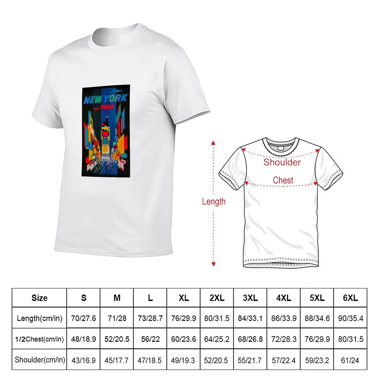 New York Classic Travel Poster T-Shirt blanks heavyweights t shirts for men pack