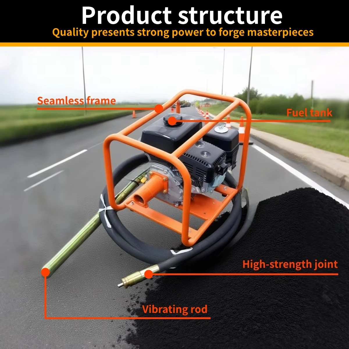 Versatile Frame Type Concrete Vibrator for Smooth Concrete Finishing
