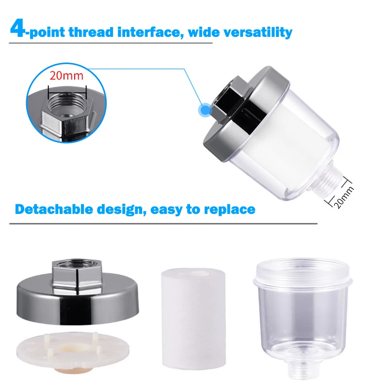 Universal Shower Filter PP Cotton Household Kitchen Faucet Purification Accessor