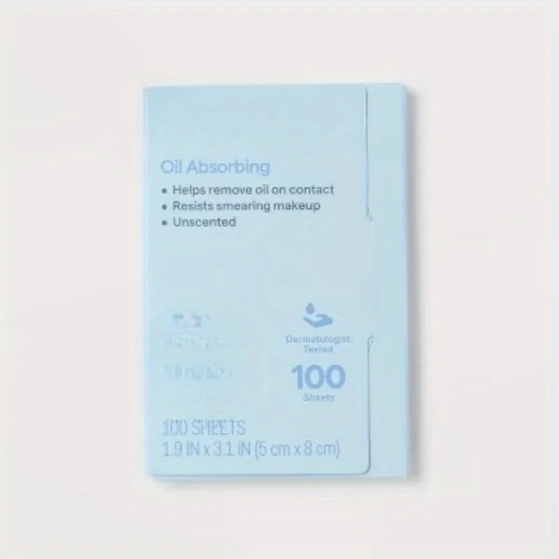 

Oil Blotting Papers - 100 pcs - Designed to remove excess oil and shine without smudging or leaving behind makeup