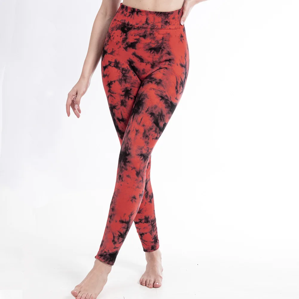 

Спортивные леггинсы с принтом тай-дай, женские узкие брюки с высокой талией, тренажерный зал, велоспорт, высокоэластичные леггинсы для йоги и фитнеса для женщин