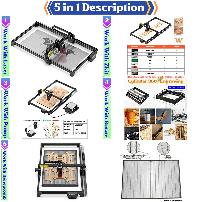 Laser Engraver Machine 160W Air Assist Pump Wood Printer Laser Engraving And Cutting Machine Cnc Router Desktop