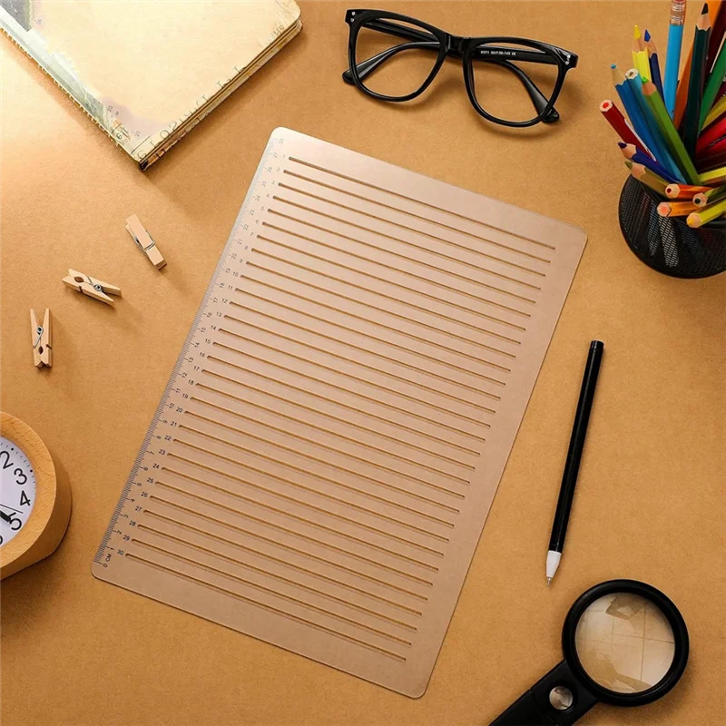 ABZV-Straight Line Stencil Envelope Addressing Guide Stencil Spacing Line Ruler Guide