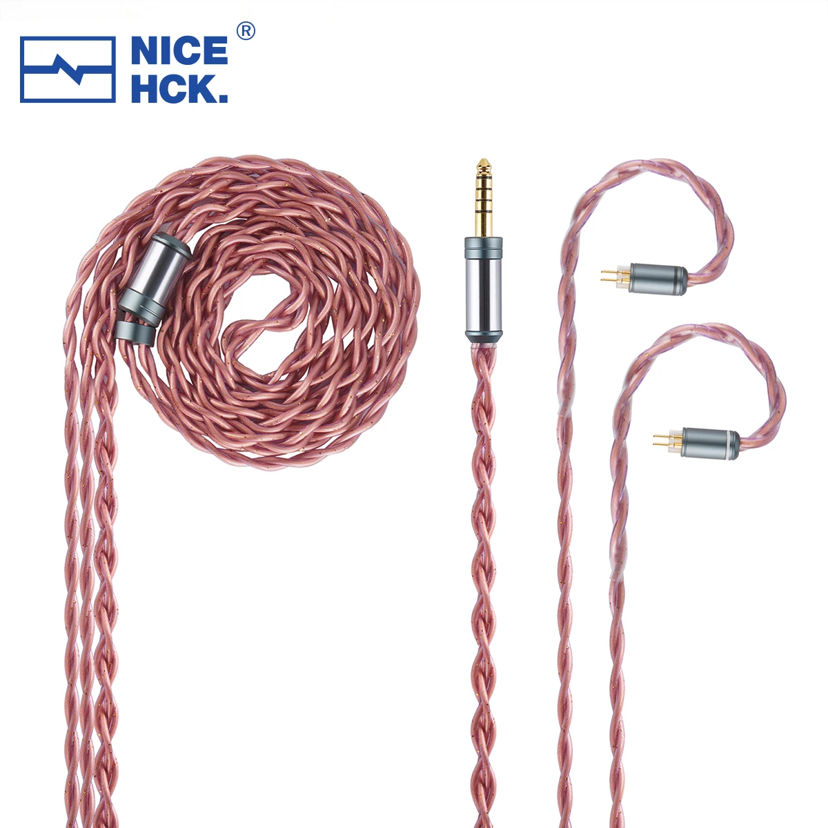 NICEHCK 5AplusUltra HiFi IEM Wire 7N High Purity Cable Gold Plated OFC 2Pin 4.4mm Plug for Dawn-X Performer 5+2 Rockies TITAN X