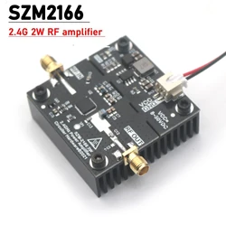 SZM2166 2.4G 2W RF amplifier WIFI RF power amplifier 30DB 12V 24V DC for 2.4GHZ WIFI transmitter Bluetooth Image transfer AMP