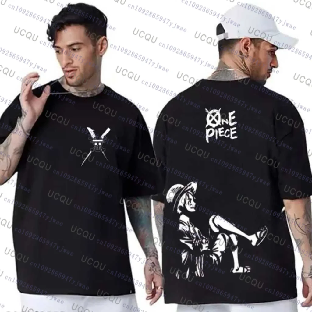 2026 حار اليابانية قطعة واحدة القطن لوفي التي شيرت الرجال تنفس القطن التي شيرت الصيف النساء الرجال المعتاد الرجال الملابس تأثيري التي شيرت