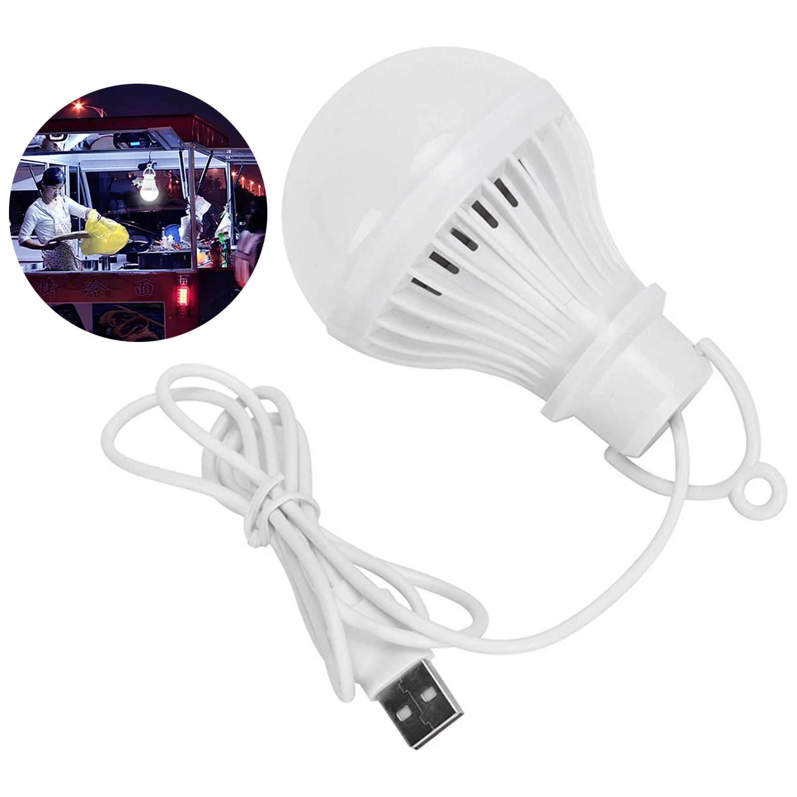 ABS LED Bulb for Camping Hikers Portable USB Emergency Light Low Voltage Lamp Outdoor Night Market Stall Lighting Durable