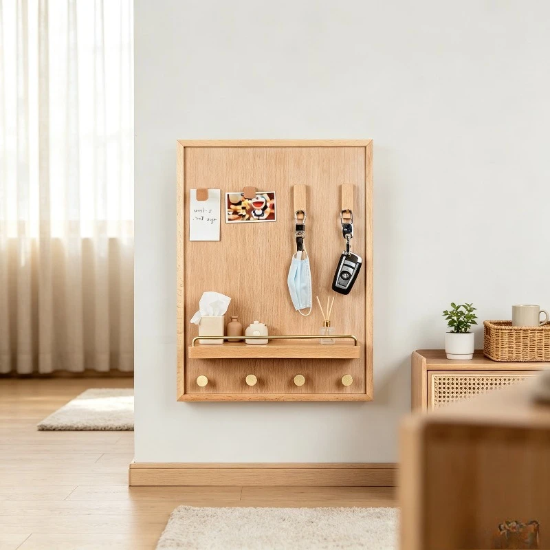 Magnetic Wall Mount Electric Box Cover, Solid Wood Switch Panel Frame Shelf, Modern Minimalist Decorative Organizer for Home.