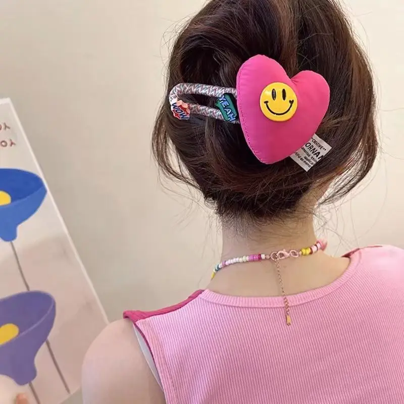 Women Accessories Curled Hair Tool Cute Signal Cool Smiling Face Large Duck Mouth Hairpin Big Size Back Head Claw Girls Headwear